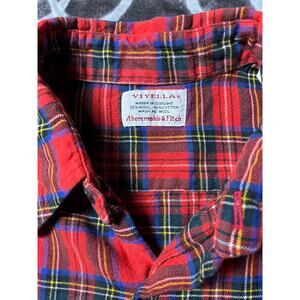 Vintage Abercrombie & Fitch Viyella Wool Blend Flannel Turned Vest Scotland Wove
